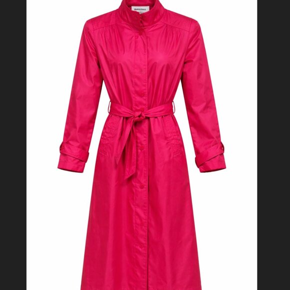 weather wise Jackets & Blazers - Vintage Weather Wise Hot Pink Belted Trench Coat Size S (5/6)